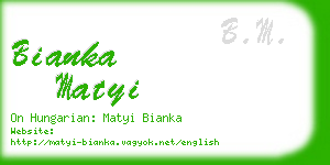 bianka matyi business card